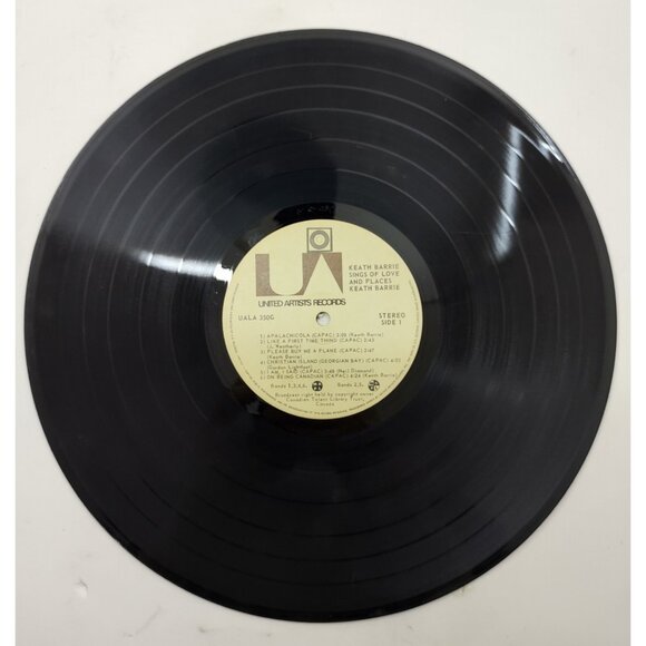 Keath Barrie – Sings of Love & Places (1974) Vinyl LP UA Folk UALA-350G - Picture 9 of 10